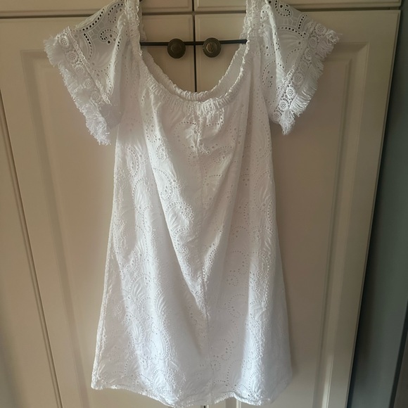 Lilly Pulitzer White Off-Shoulder Mini Dress - Picture 2 of 4